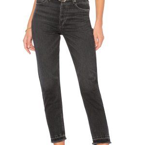 Agolde Jamie Straight Black Jeans